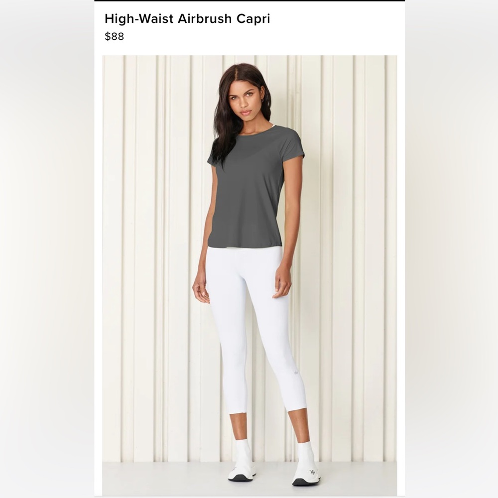 Alo High Waist airbrush leggings white